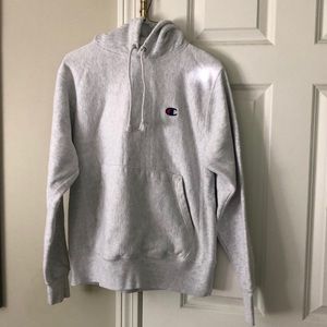 Heavyweight Grey Champion Sweatshirt Hoodie